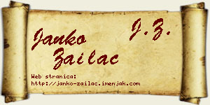 Janko Zailac vizit kartica